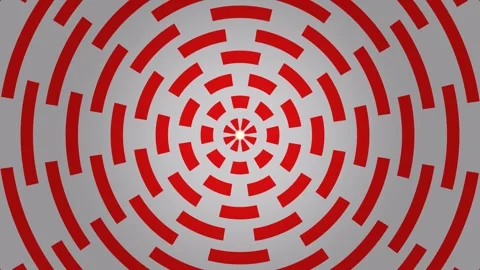 Red spiral pattern with bold lines and circular design Stock Footage 339518996