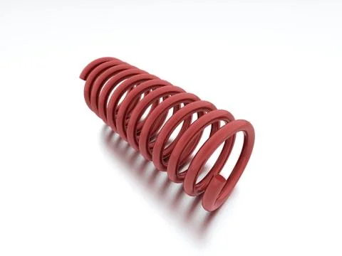 Red spiral string isolated on white background Stock Illustration