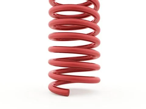 Red spiral string isolated on white background Stock Illustration