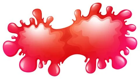 Red splash on white Stockillustratie