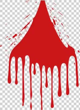 A red splatter of paint on a white background Stock Photos