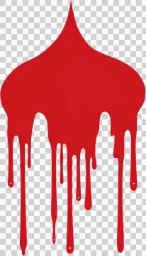 A red splatter of paint on a white background Stock Photos
