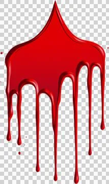 A red splatter of paint on a white background Stock Photos