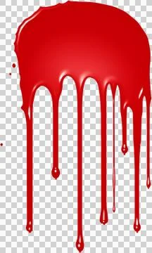 A red splatter of paint on a white background Stock Photos