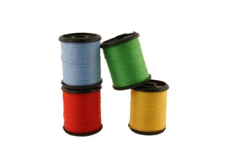 Red spool of thread Stock Photos