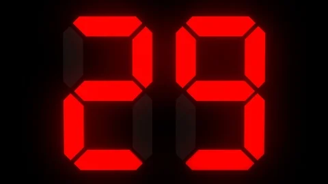 Digital Countdown Timer 1, Technology Stock Footage ft. clock