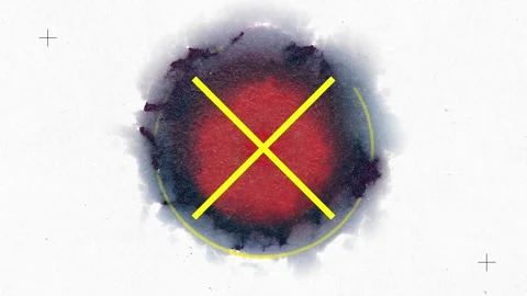 Red spot animation with elements Video stock 304416091