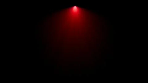 Red spotlight beam on a black background, abstract light effect for overlay Stock Illustration