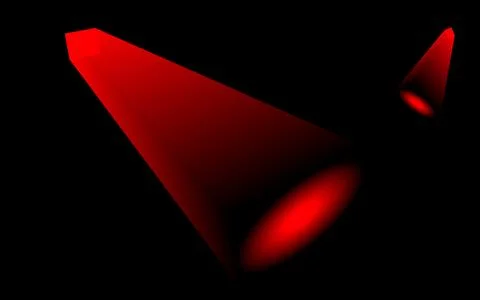 Red spotlight effect on dark background Illustrazione stock