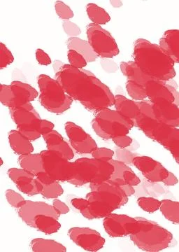 Red spots on white background create a bold and striking pattern. Hand drawn Stock Illustration