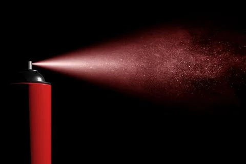 Red spray paint 3d render イラスト素材