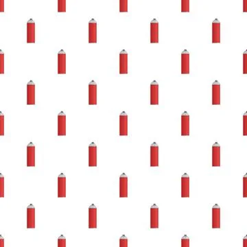 Red spray paint cans seamless pattern Stock Illustration