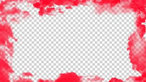 Red Spray Paint Grunge Frame Border  on Transparent Background with White  Cente 스톡 일러스트