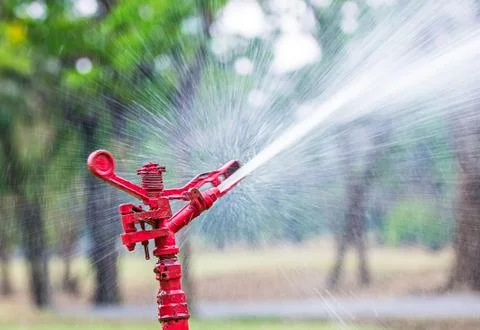 Red sprinkler Stock Photos