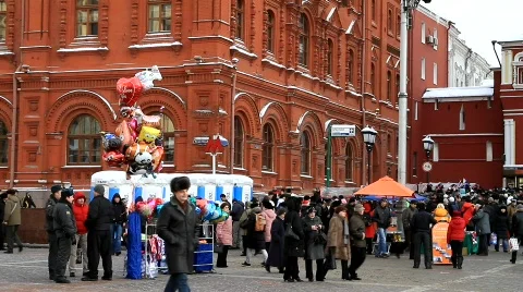 Red square and Kremlin on New Year's Day - HD 1920 X 1080 Video stock 785152
