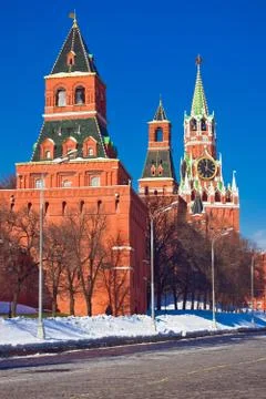 Red square and Kremlin Stock Photos