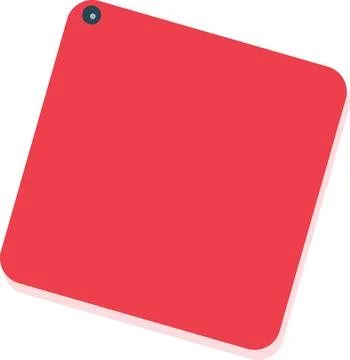 Red square button with play icon Stock Illustration