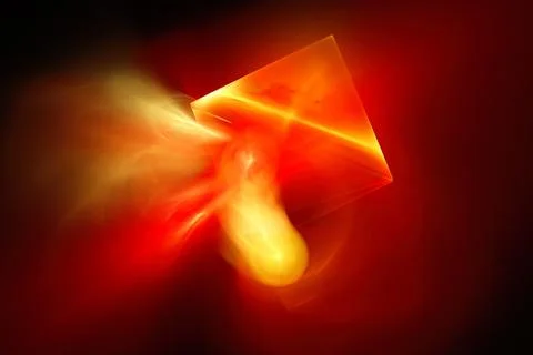 Red Square. Diamond in the fire. Illustrazione stock