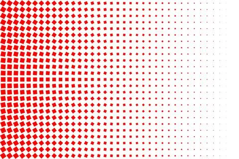 Red square distortion halftone abstract background Stock Illustration