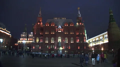 Red Square in the Evening Stock Footage 44920787