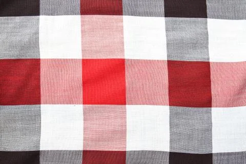 Red square fabric pattern Foto stock