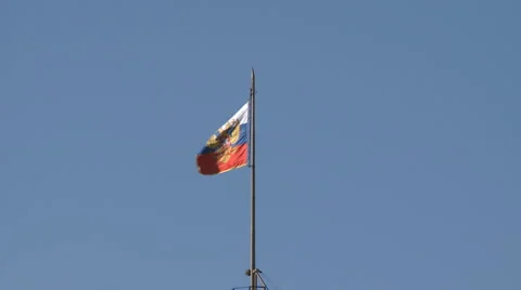 RED SQUARE FLAG Stock-Footage 988665