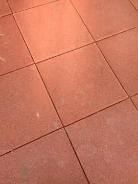 Red Square Floor Tiles Pattern Stockfoto's