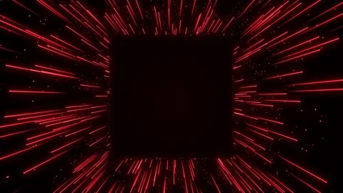 Red square frame floating glowing color ... | Stock Video | Pond5