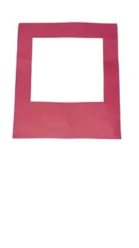 Red square frame on transparent background with ample copy space for design. Stock Photos