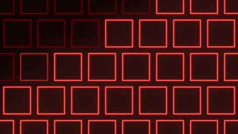 Red square grid on black background geometric patterns. Stock Footage 317158040