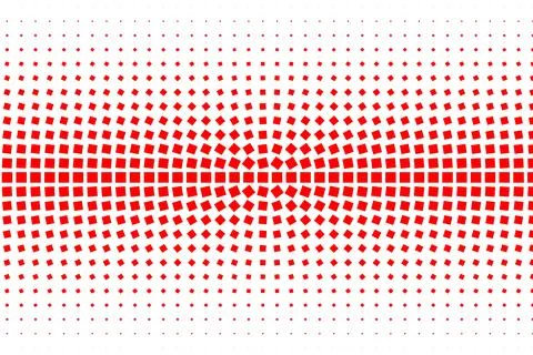 Red square halftone wave abstract background Stock Illustration