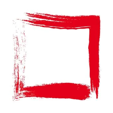 A red square hand drawn 2d illustration of a red square hand drawn Copyrig... Stock Photos