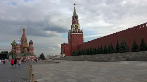 Red Square in Moscow. The main attraction of Russia. 4K. Stock Footage 64708612