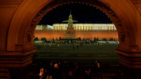 Red square, Moscow, night Stock Footage 49043909