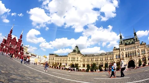 Red Square , Moscow Time lapse Stock Footage 82187393