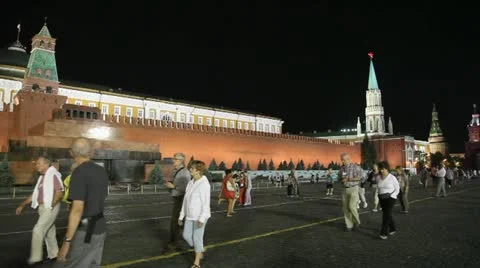 Red Square night Stockbeeldmateriaal 14598146