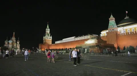 Red Square night Stock Footage 14604408