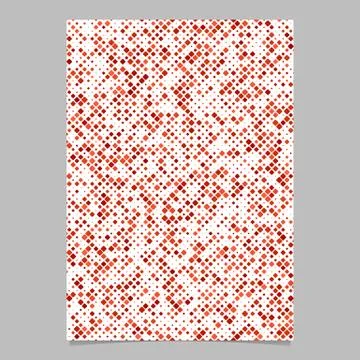 Red square pattern flyer template - vector mosaic stationery background イラスト素材