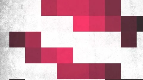 Red square pattern on white wall visually striking checkered design Stock Footage 274329969