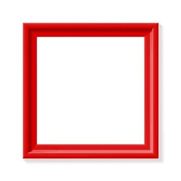 Red square picture frame Illustrazione stock