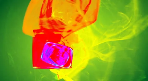 Red square seamless looping bg d6158C LN Stock Footage 2314730