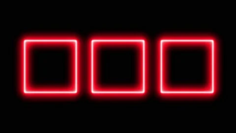 Red square square neon glowing animation motion graphics Stock Footage 154251331