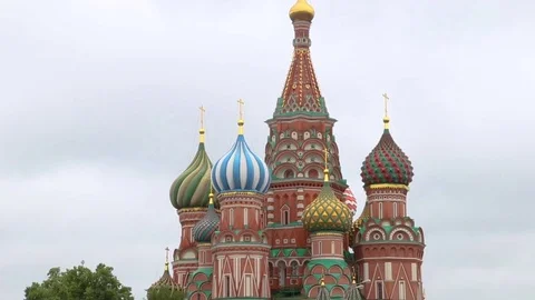 Red Square, St. Basil 스톡 동영상 84095170