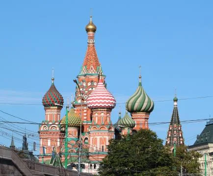 In Red Square, St. Basil's Cathedral Stock Photos