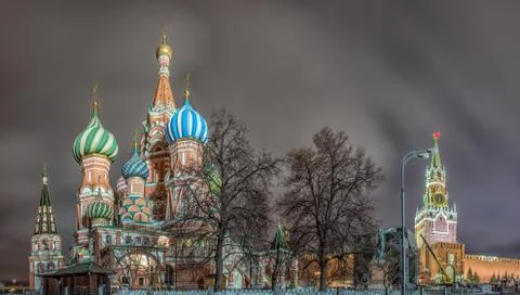 Red Square, St. Basil's Cathedral. Moscow, Russia Stock Photos