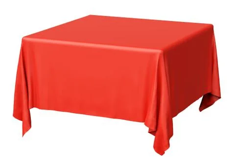 Red square tablecloth Stock Illustration