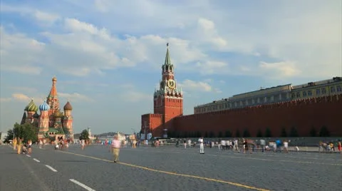 Red square timelapse 库存影片 12456008
