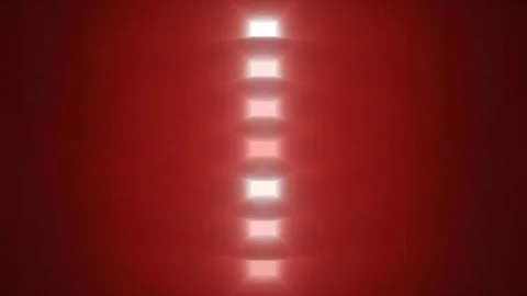 Red Squares Moving Down in Single Row Stock Footage 108776097