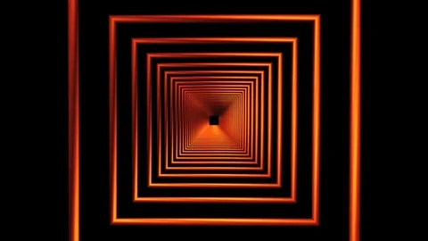 Red squares tunnel motion background Video stock 73247791