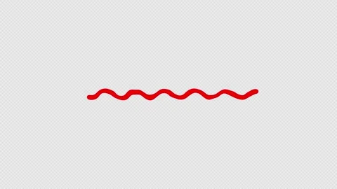 Red squiggle line motion graphic loop Stock Footage 330432722